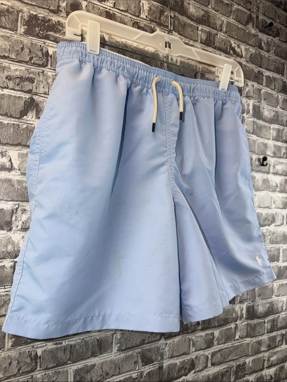 Polo by Ralph Lauren Powder Blue Elastic Waist Swim Trunks